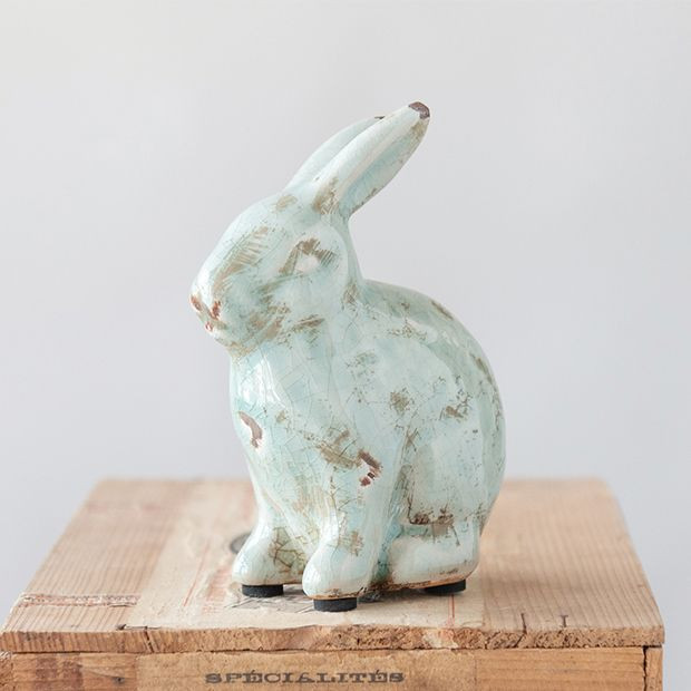 Terracotta Rabbit Figure | Antique Farm House