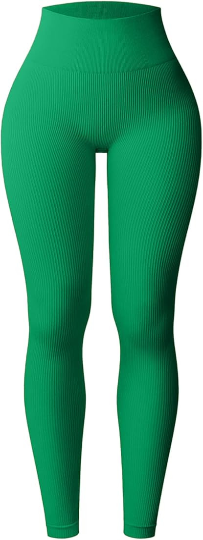 SeeLuNa Womens Ribble Seamless Yoga Leggings Knit High Waist Fitness Athletic Workout Running Boo... | Amazon (US)