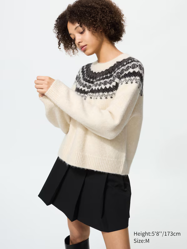 Fluffy Fair Isle Sweater | UNIQLO (US)