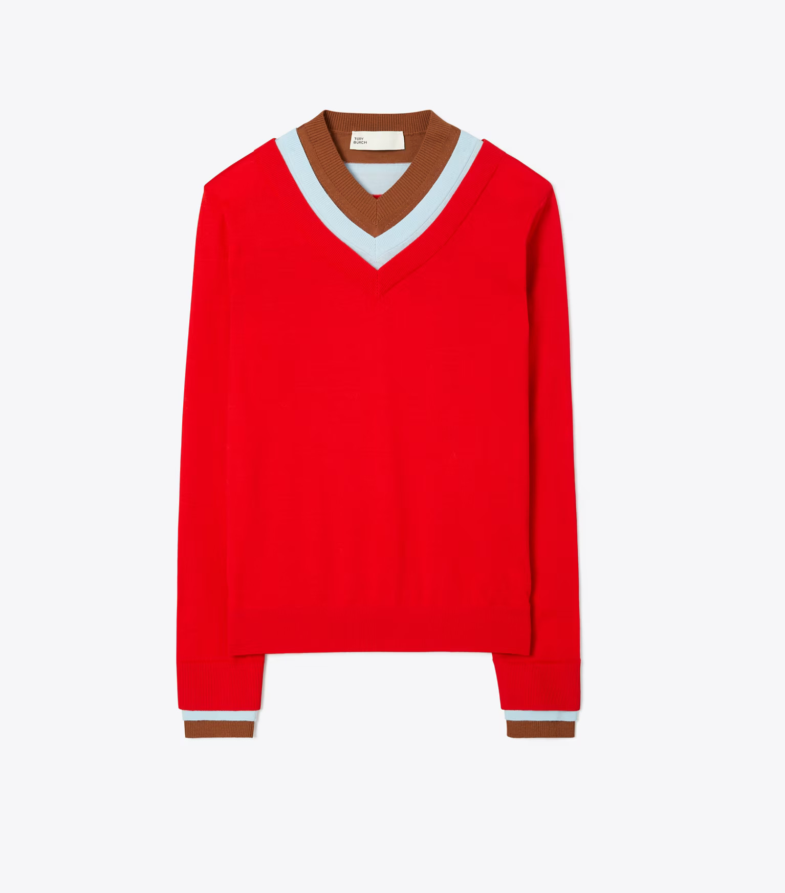 TRIPLE LAYER COLORBLOCK SWEATER | Tory Burch (US)