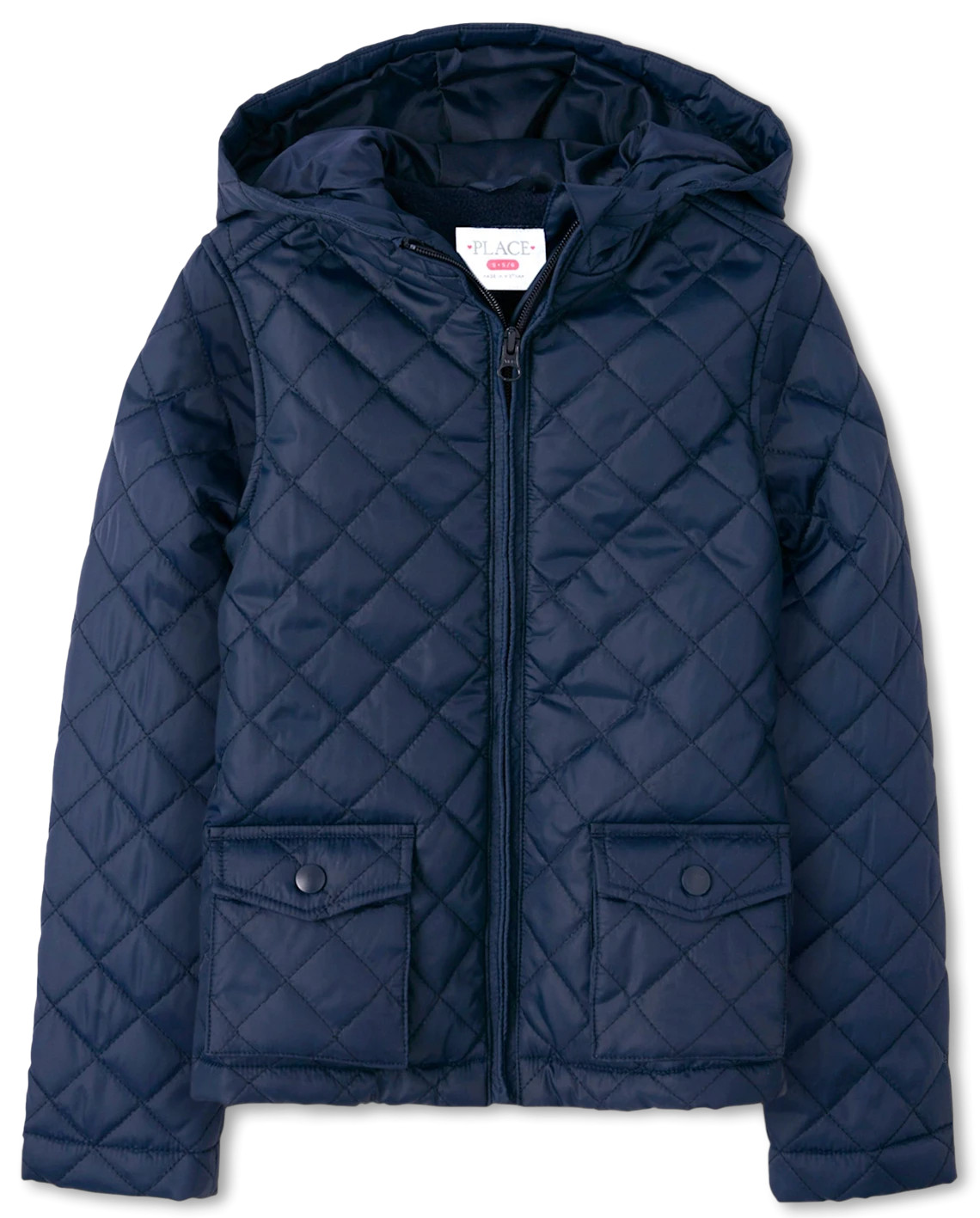 Girls Quilted Puffer Jacket - blue | The Children's Place