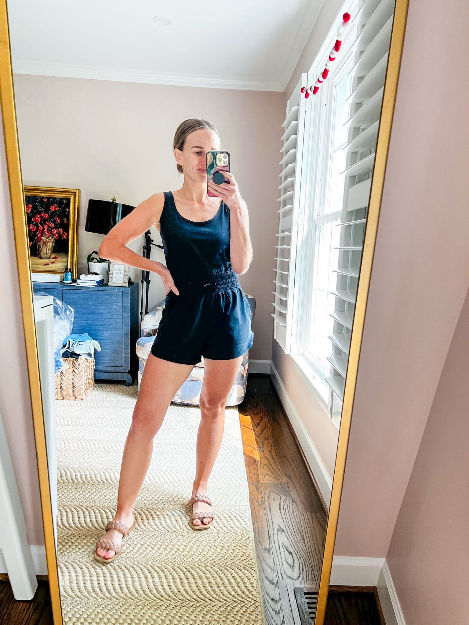This Abercrombie Romper is one of my favorite run-around-the-house outfits. It’s flattering, has pockets, and feels like a cute blend of athleisure and chic. My only issue with it is that the straps are thin in the back and show your bra unless you wear a strapless bra. I got a size XSP, but wish I had sized up to the regular length! 

#LTKSeasonal #LTKunder100 #LTKstyletip