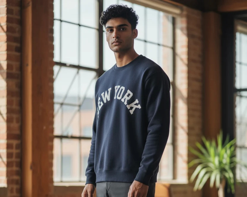 Stitched Letter Drop Shoulder Crewneck | Magill