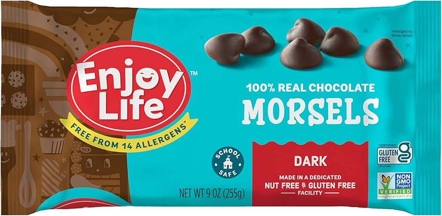 Enjoy Life Baking Dark Chocolate Morsels, Dairy Free , Soy Free, Nut Free, Non GMO, Gluten Free, ... | Amazon (US)