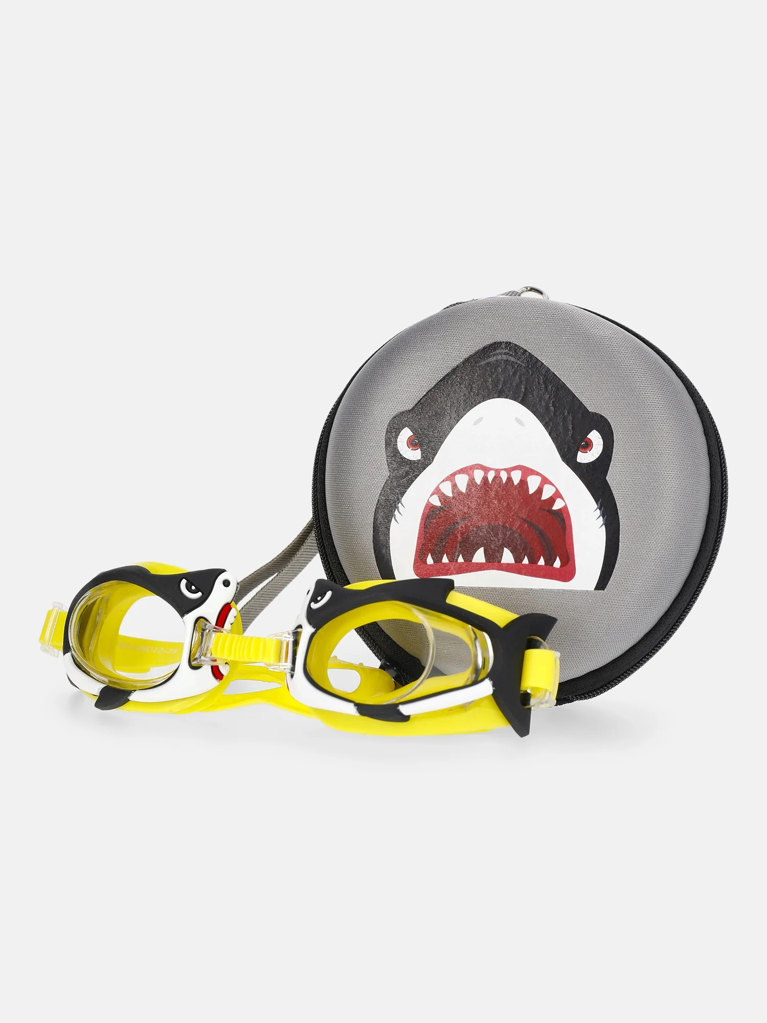 Wonder Nation Boys Shark Swim Goggles with Round Zip Shark Carrying Case, 2-Piece | Walmart (US)