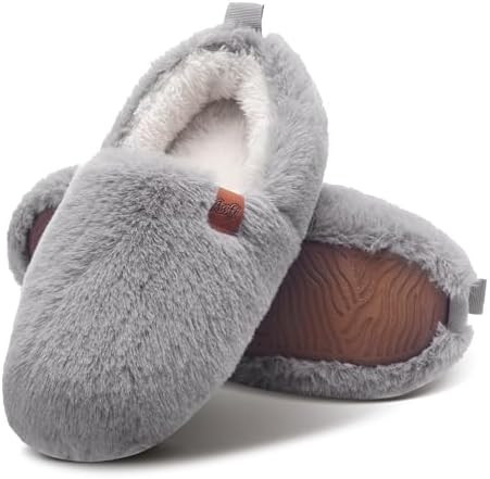 Fuzzy Home Slippers Womens Faux Wool House Shoes Memory Foam Lightweight Slip on Slippers for Wom... | Amazon (US)