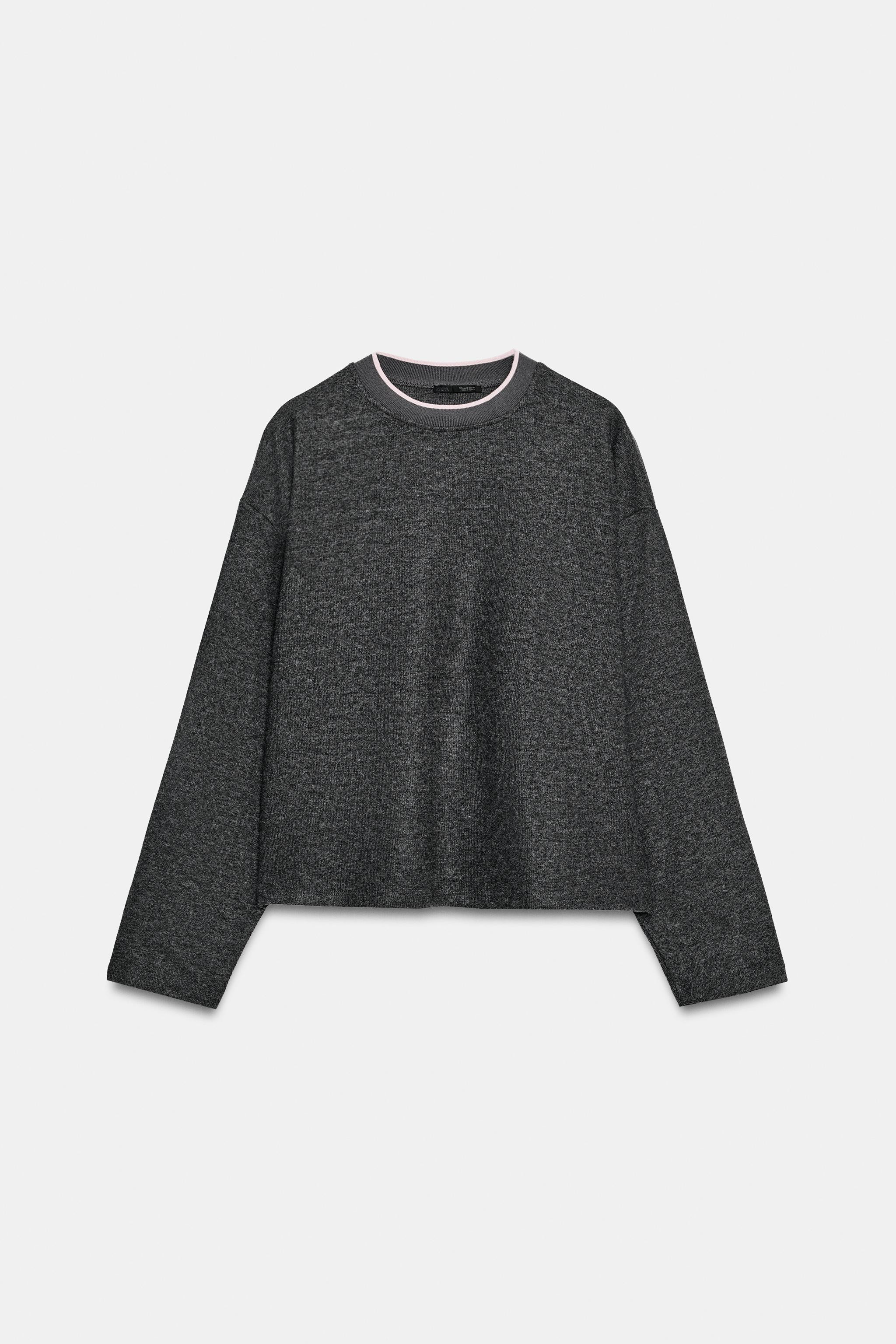 CONTRAST STRIPE SOFT SWEATSHIRT | Zara UK
