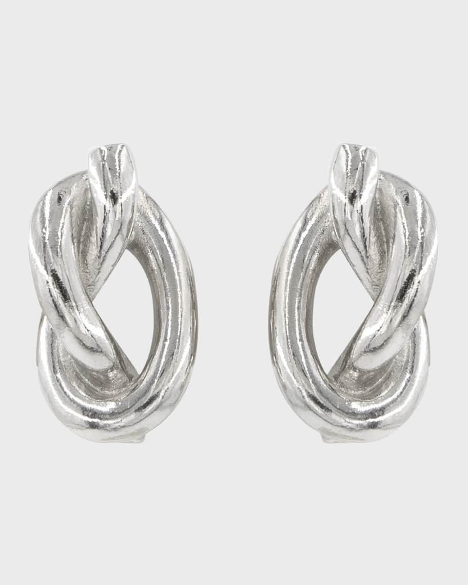 Silver Clip-On Knot Earrings | Neiman Marcus