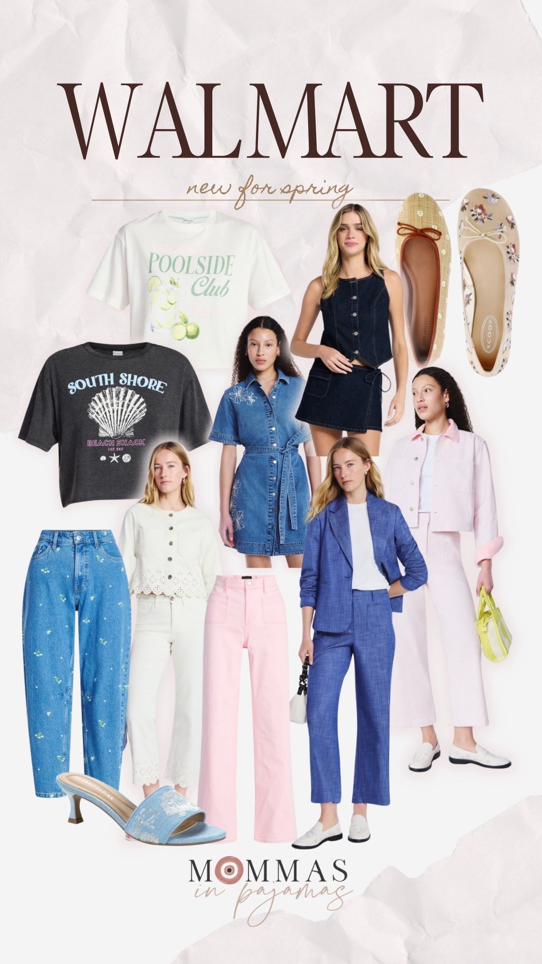 I am completely blown away at the boutique inspired spring pieces at Walmart. From adorable flats with gorgeous details, to floral jeans, light pink denim and jacket separates to the cutest boxy crop tees. I have my eyes on a bunch of these and cannot wait to do a haul! 
Walmart spring arrivals, floral jeans, denim on denim outfit inspo  

#LTKMidsize #LTKPetite #LTKSeasonal