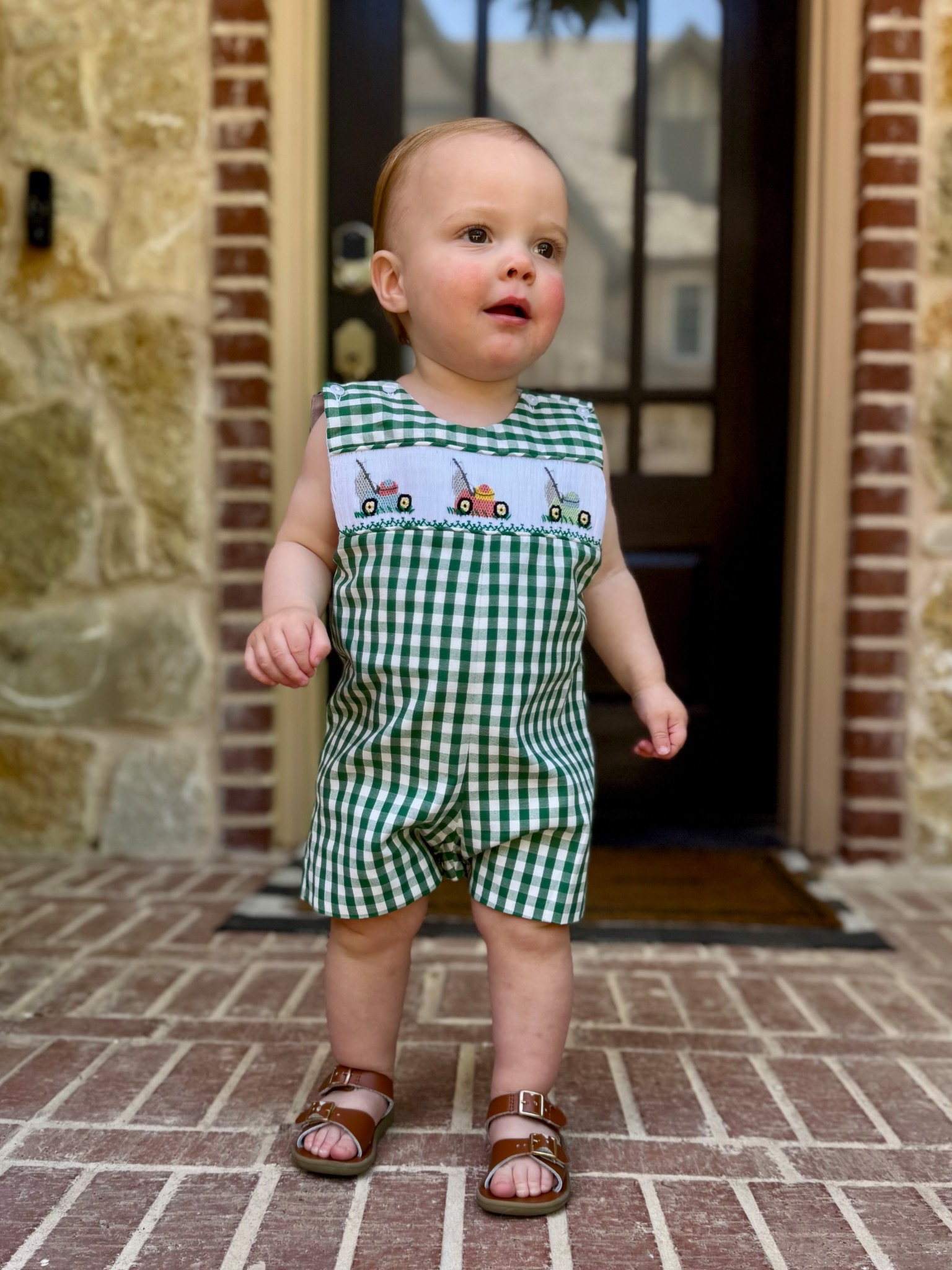 When it’s finally warm outside 👏🏻 we broke out our lawn mower Jon Jon and footmates sandals. A classic summer outfit! 

This Jon Jon is still available directly on Ruth and Ralph’s site!

Henry is wearing a size 12 month in the Jon Jon and 4 in Footmates. 

Classic boy style. Toddle boy. Boy mom. Smart shopping. 

#LTKFamily #LTKBaby #LTKSeasonal