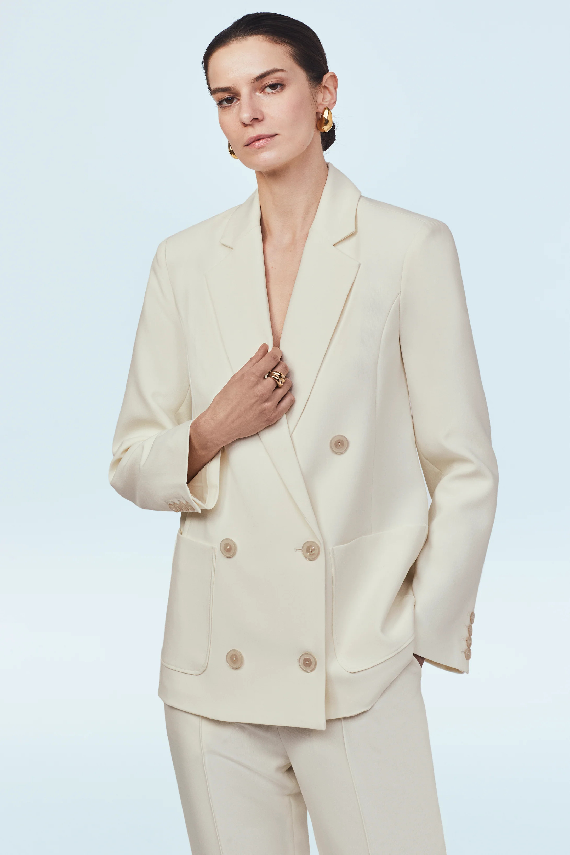 Double Breasted Straight Blazer | MAYSON the label