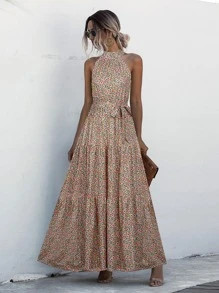 Halter Belted Ruffle Hem Floral Dress
   SKU: swdress23201224634      
          (9999+ Reviews)
... | SHEIN