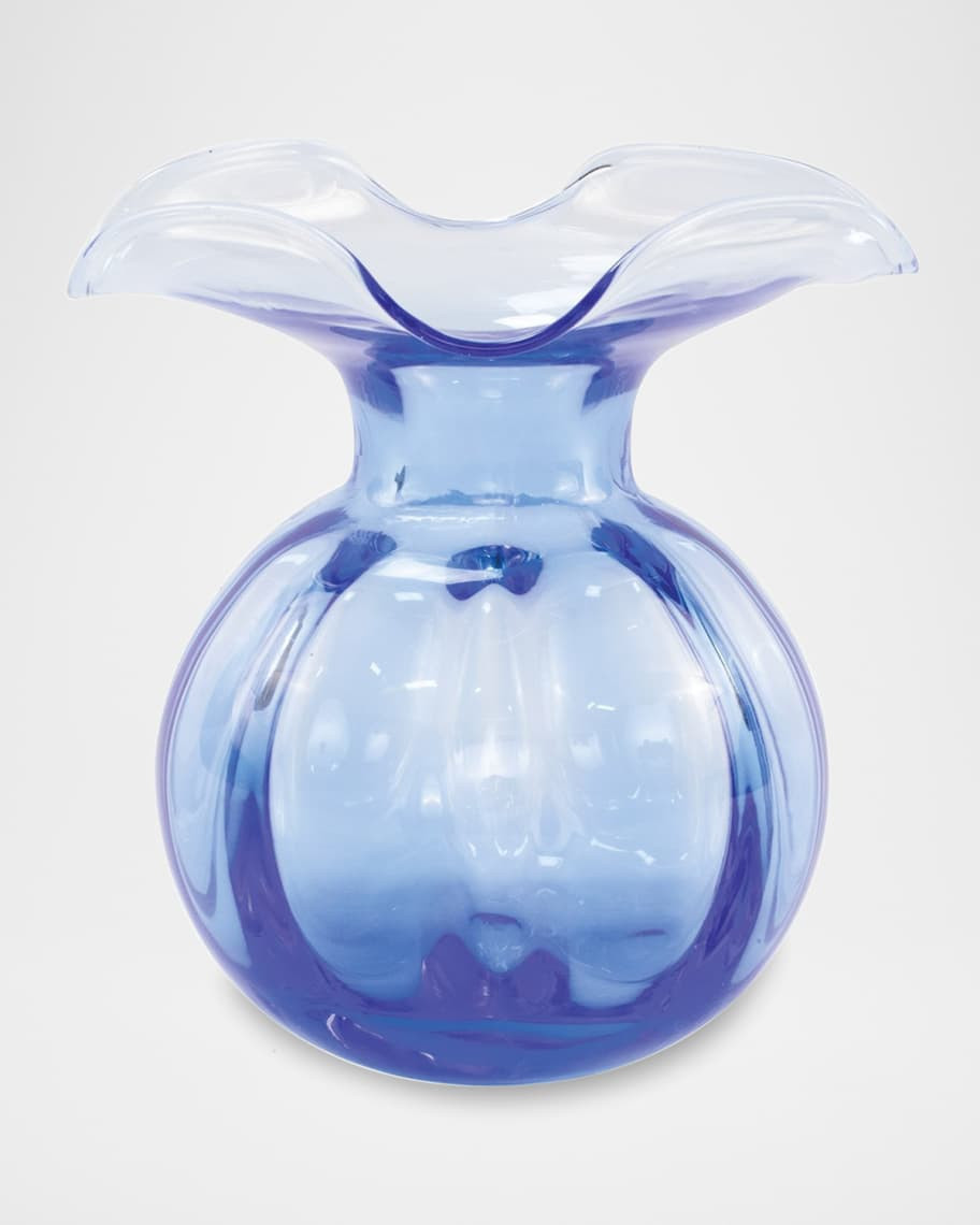 Vietri HIbiscus Glass Cobalt Medium Fluted Vase | Neiman Marcus