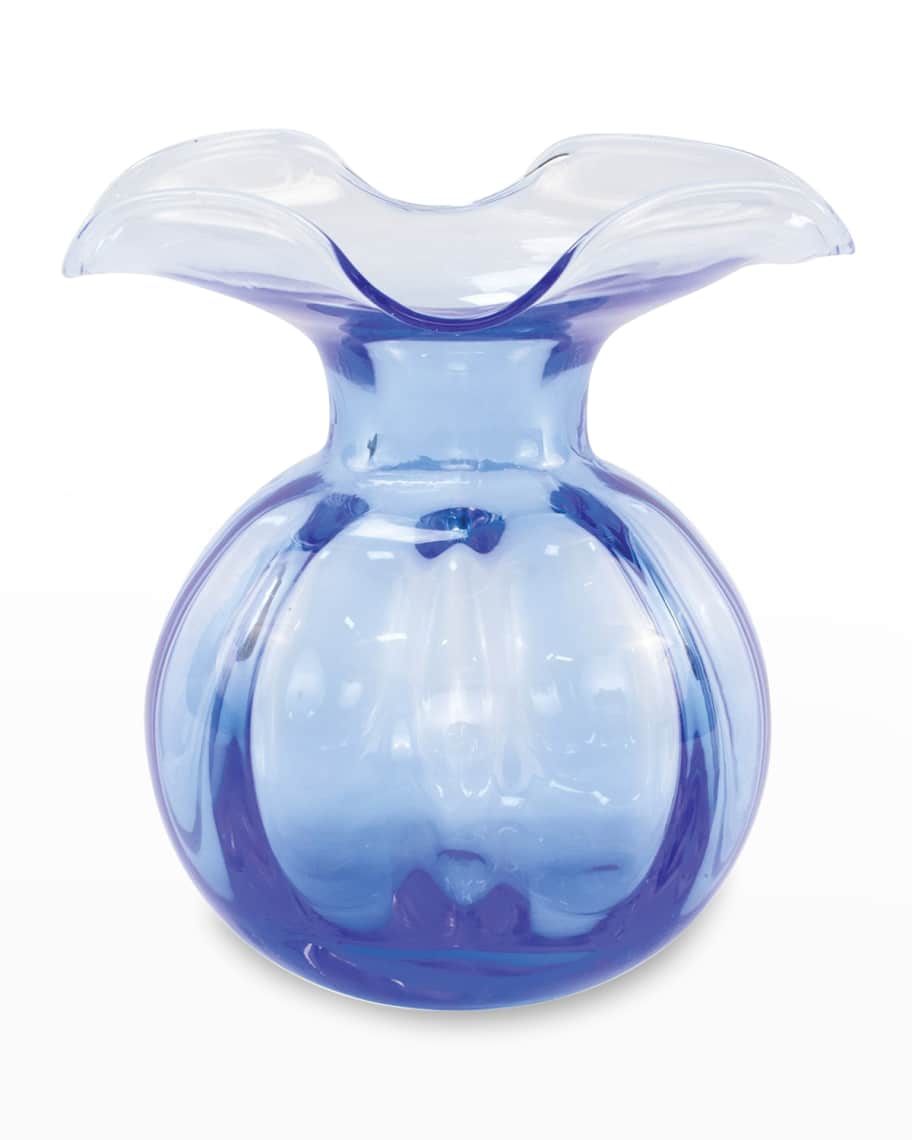 Vietri HIbiscus Glass Cobalt Medium Fluted Vase | Neiman Marcus