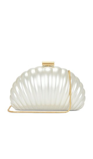 Monet Pearlized Shell Clutch in Ivory | Revolve Clothing (Global)