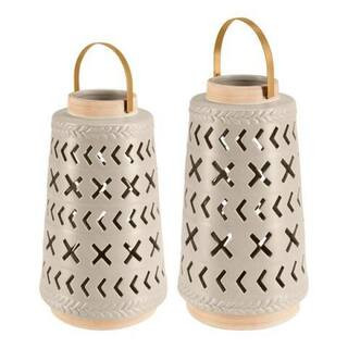 Modern Ceramic Lantern (Set of 2) | The Home Depot