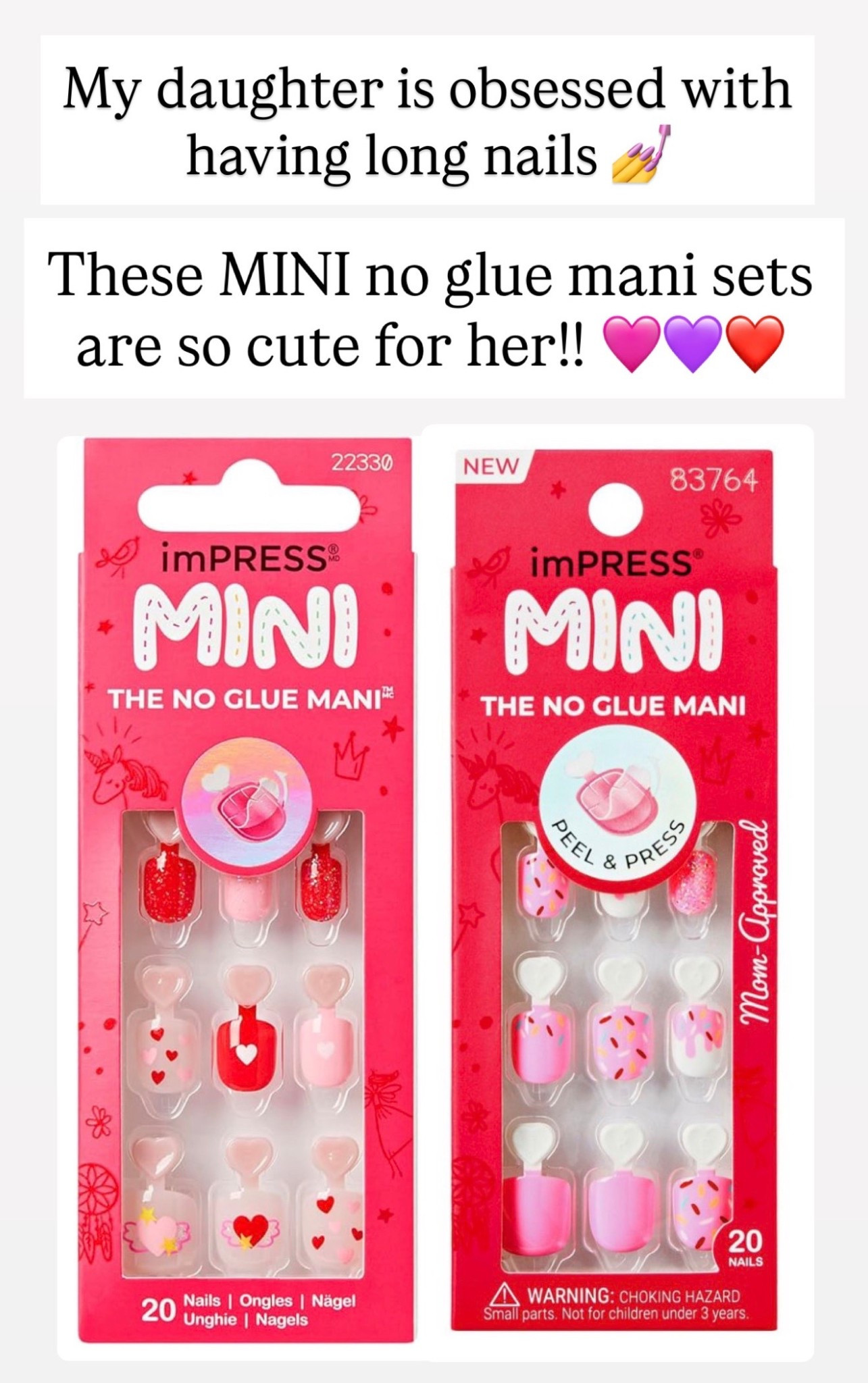 Instagram manicure 💜🩷❤️

#LTKBeauty #LTKKids