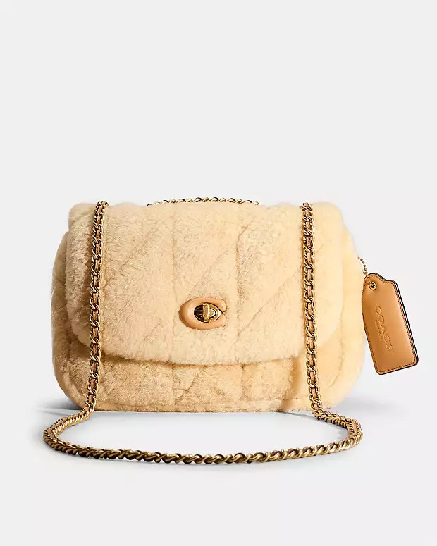 Restored Pillow Madison Shoulder Bag In Shearling With Quilting | Coach (US)