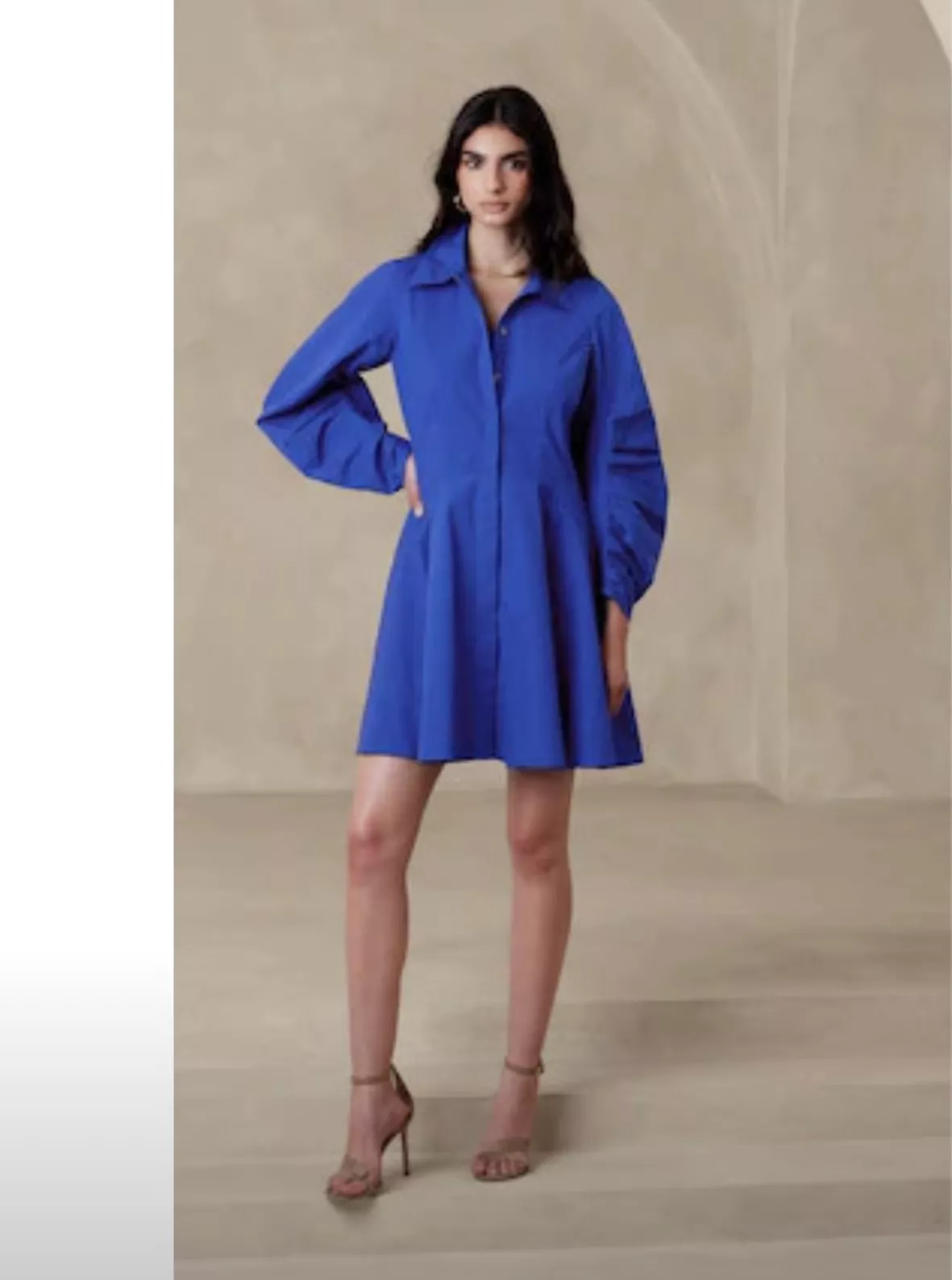 Ruffle-collar mini dress in cotton … curated on LTK