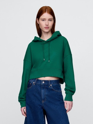 French Terry Oversized Crop Hoodie | Gap (US)