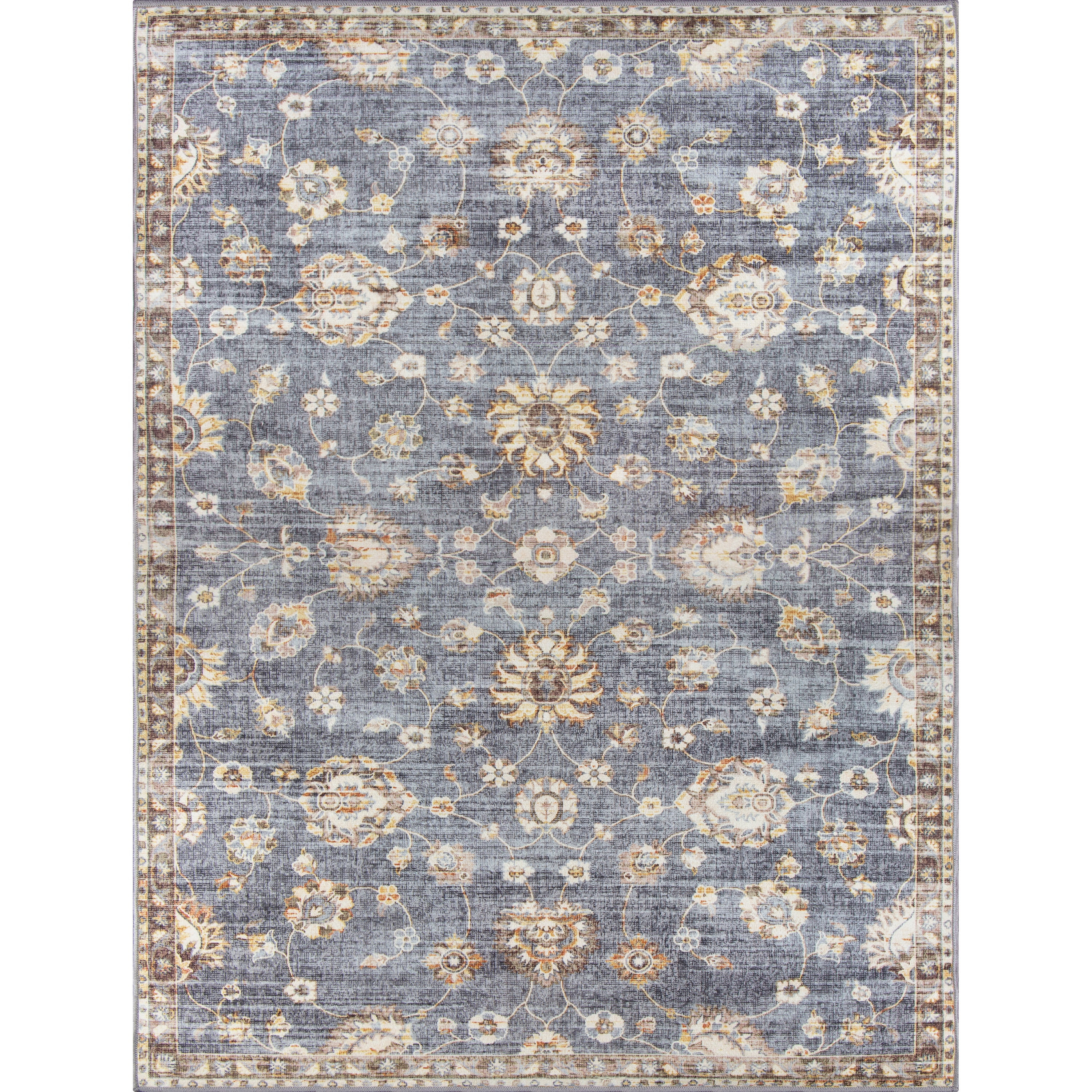 Mainstays Contabria Gray, Indoor Area Rug, 4'11" x 6'6" | Walmart (US)
