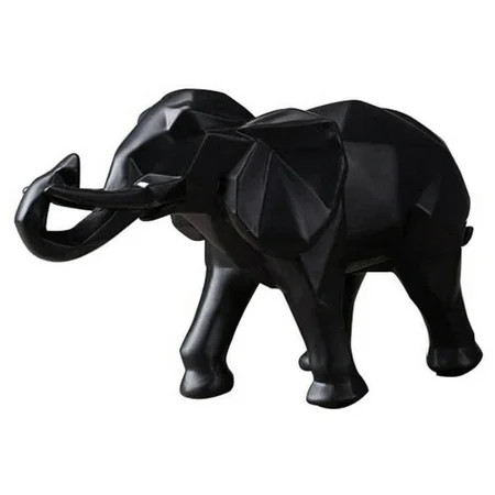 WELPET Abstract Black Elephant Statue Resin Ornaments Home Decoration accessories Gift Geometric Res | Walmart (US)