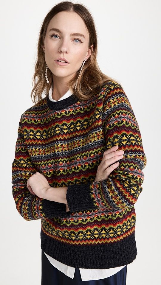 Molly Goddard Oversized Fair Isle Sweater | SHOPBOP | Shopbop