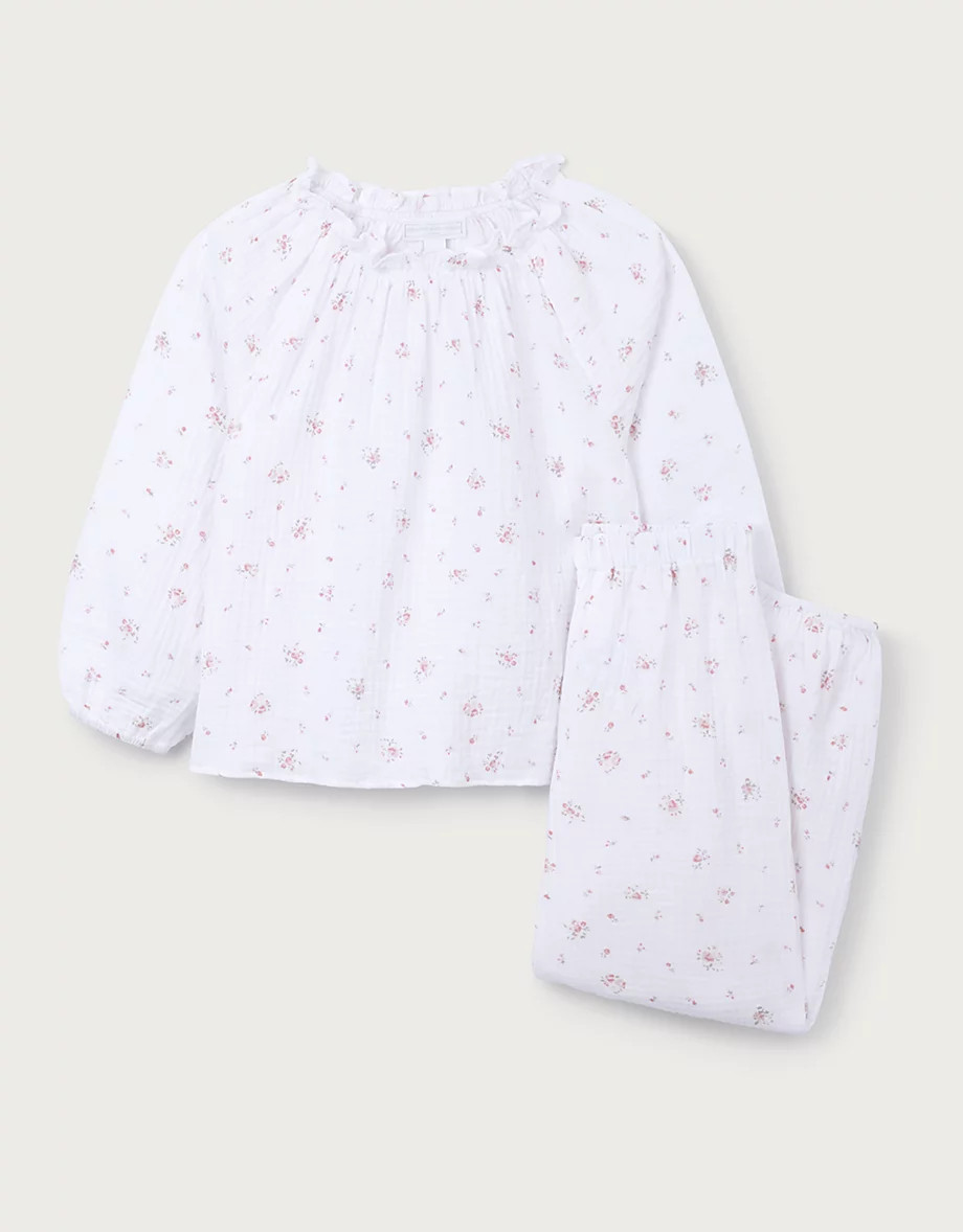 Double Cotton Relaxed Fit Boho Minnie Floral Pyjamas (2–12yrs) | The White Company UK & ROW