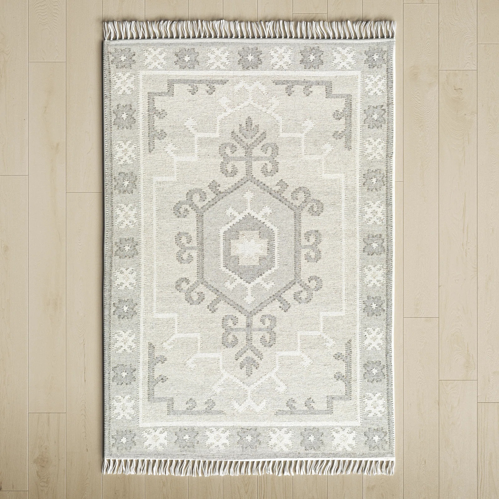 Saber Oriental Flatweave Wool Area Rug in GrayByBirch Lane™3.5Rated 3.5 out of 5 stars.4 Review... | Wayfair North America
