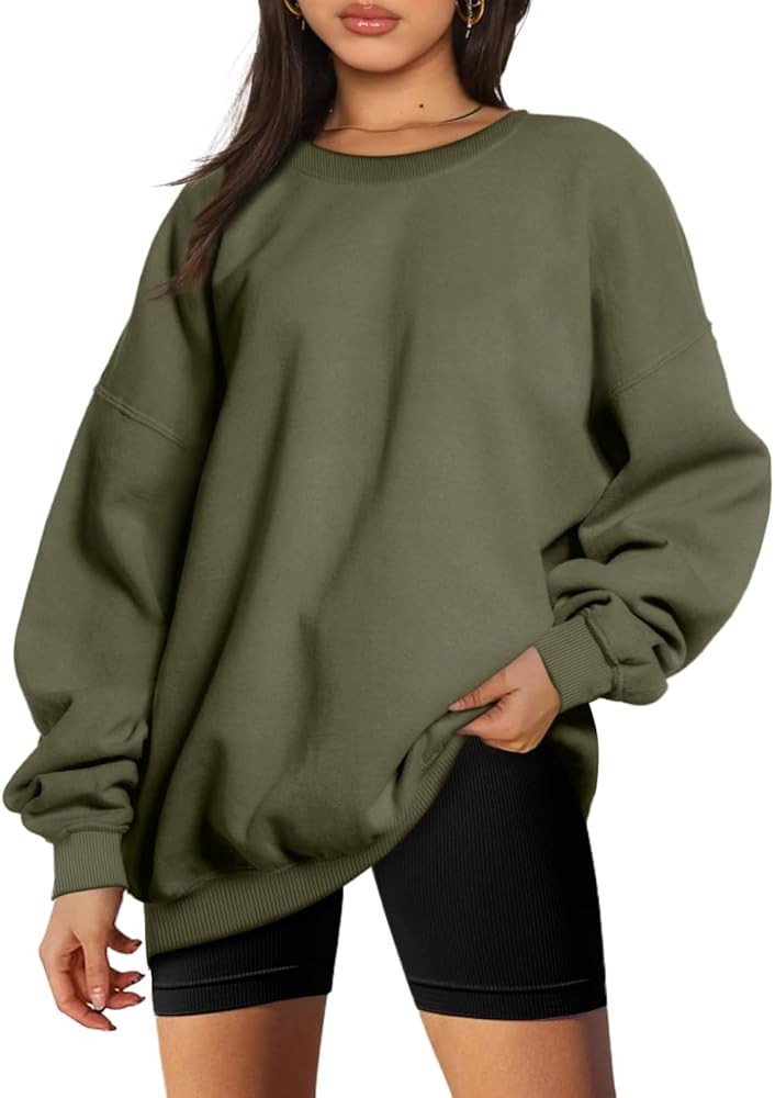 EFAN Womens Oversized Sweatshirts Hoodies Fleece Crew Neck Pullover Sweaters Casual Comfy Fall Fa... | Amazon (US)