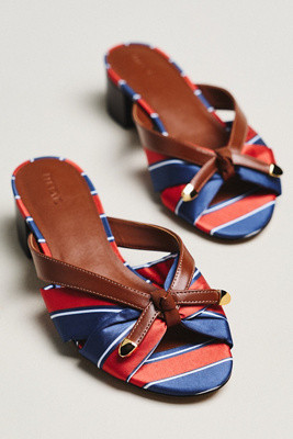 Maeve Knotted Slip-On Block Heels | Anthropologie (US)