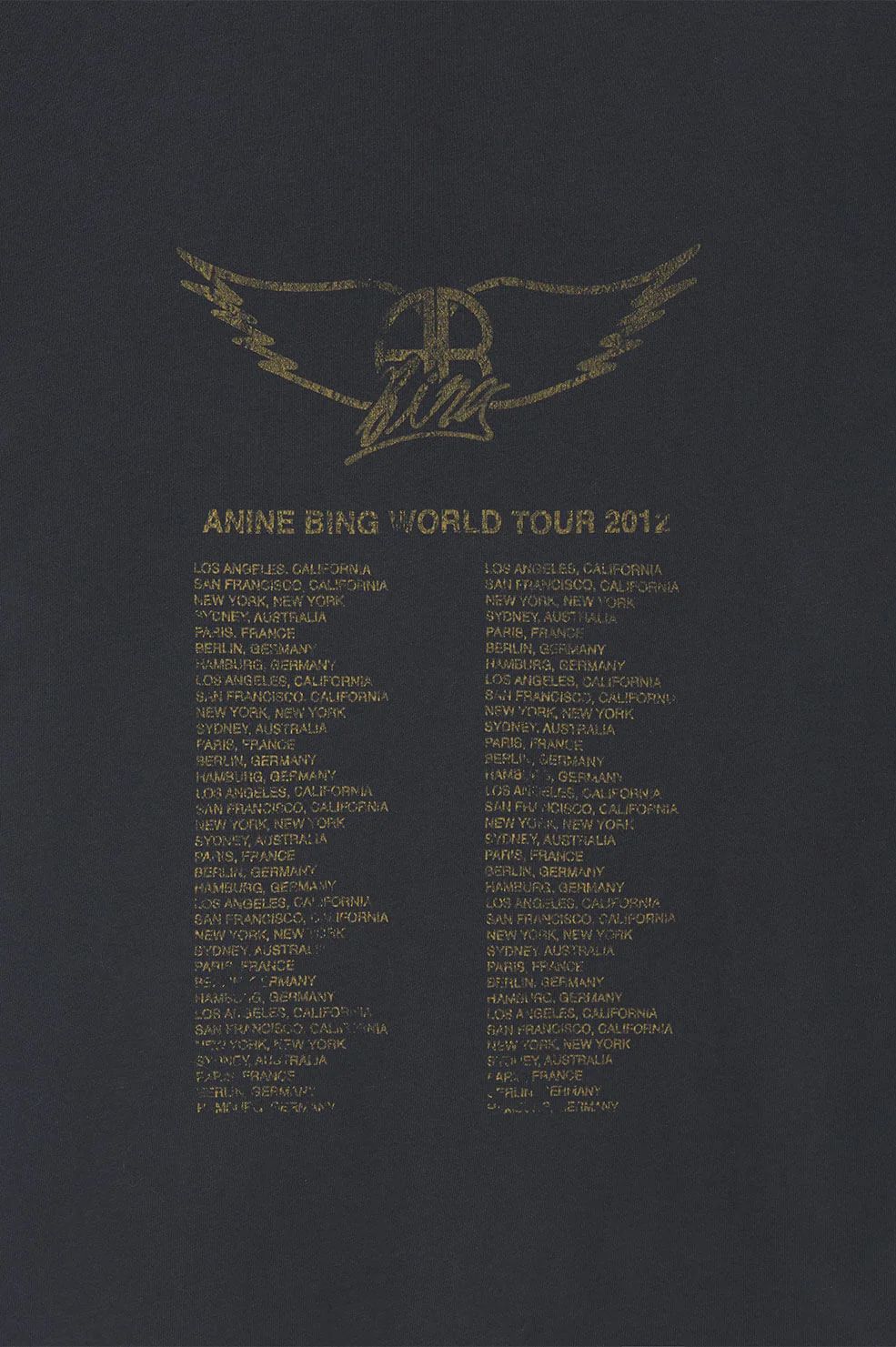 Lili Tee Bing Tour - Washed Black | Anine Bing