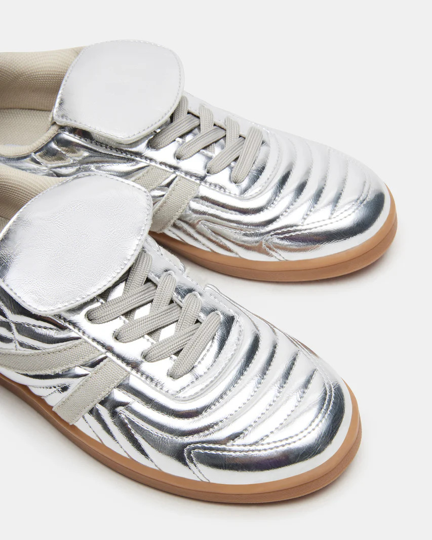 MADRID Silver Low-Top Sneaker | Women's Sneakers | Steve Madden (US)