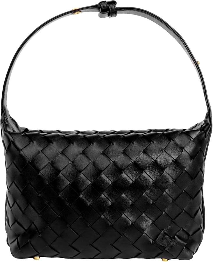 Hobo-Tasche aus veganem Leder, geflochtene Unterarm-Handtasche für Damen, gewebte Ledertasche, M... | Amazon (DE)