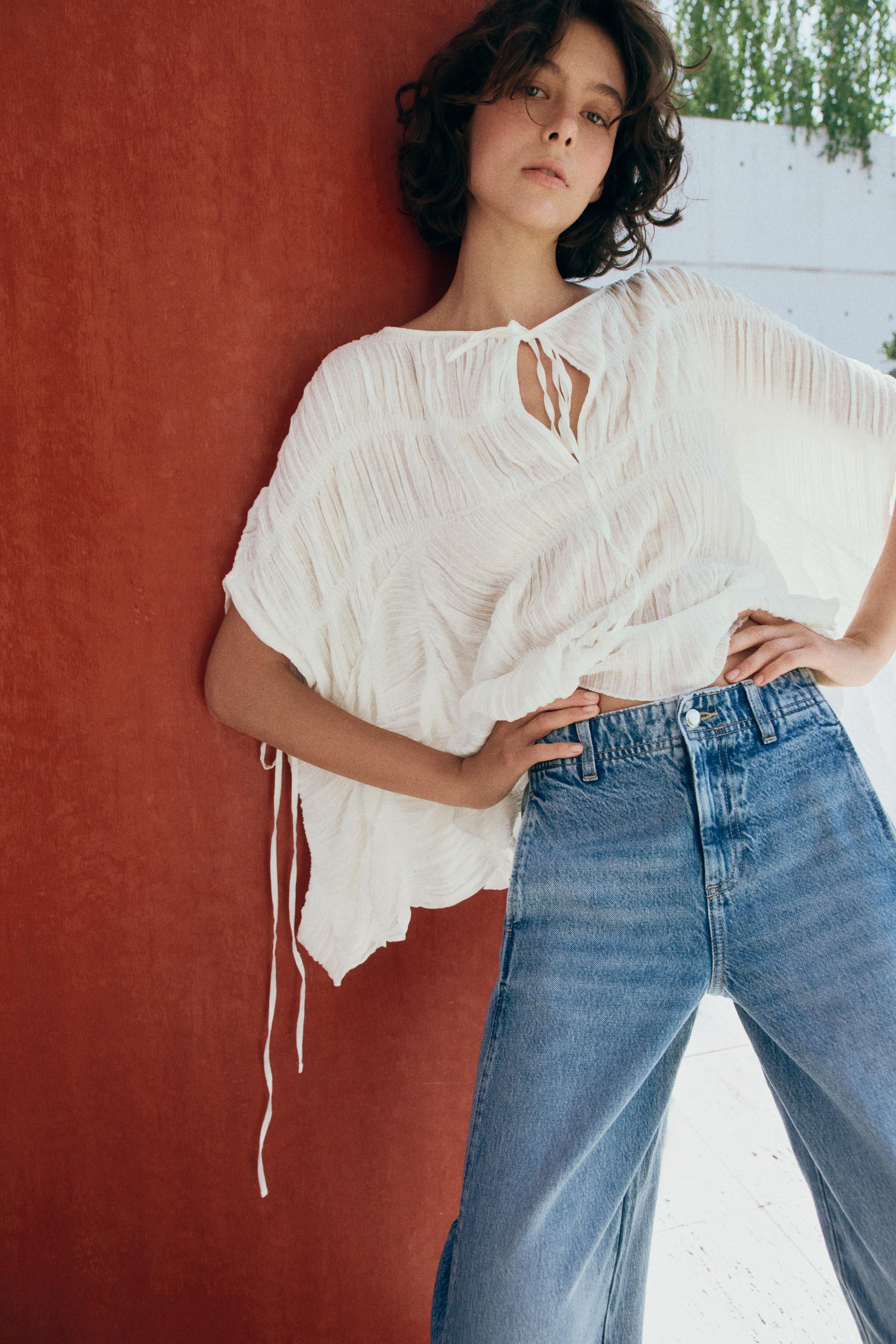 TEXTURED CAPE TOP | Zara US
