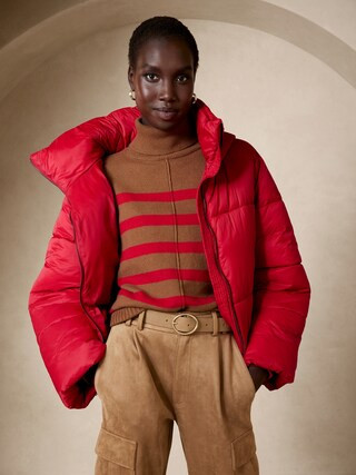 Short Hooded Puffer Jacket | Banana Republic Factory