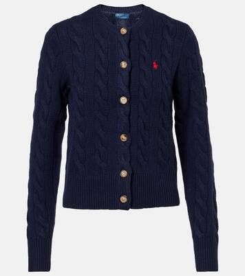 Pony cable-knit wool and cashmere cardigan | Mytheresa (UK)