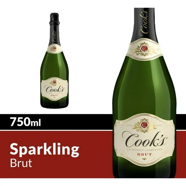 Cook's California Champagne Brut White Sparkling Wine, 750 mL Bottle, 11.5% ABV | Walmart (US)