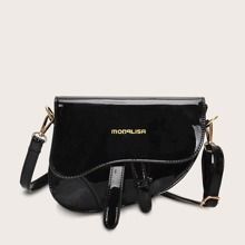 Patent Asymmetrical Saddle Bag | SHEIN