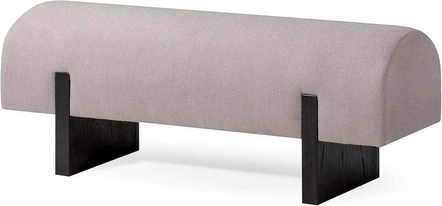 Maven Lane Juno Modern Upholstered Wooden Bench in Refined Black Finish | Amazon (US)