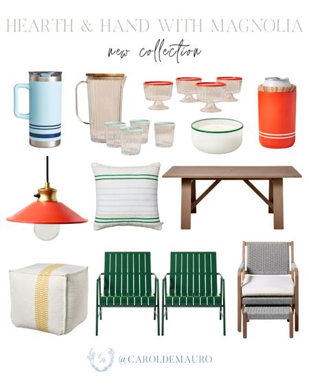 Spruce up your outdoor space for a summer meal or drinks with your family and friends with these furniture pieces and diningware essentials from the Hearth & Hand with Magnolia collection!
#summervibes #outdoordecor #targethome #affordablefinds

#LTKHome #LTKSeasonal #LTKStyleTip