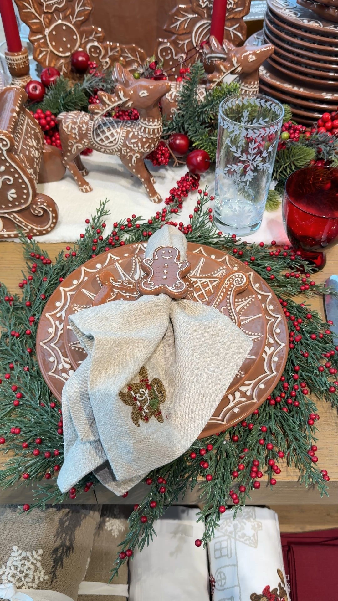 Bringing a little storybook magic to the table with this gingerbread-themed Christmas setup! 😍🍽️🎄 From playful place settings to festive details, the Pottery Barn Gingerbread Collection adds that charming, nostalgic touch that makes holiday hosting feel extra special. 🤎✨ Such a cute way to dress up your table this season — and I linked the full collection so you can recreate the look! 🎁 #ChristmasTablescape #PotteryBarn #ChristmasDecor

#LTKSaleAlert #LTKHoliday #LTKHome