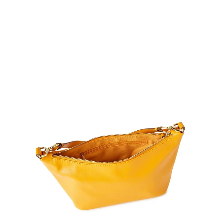 No Boundaries Women's Tulip Hobo Bag Ochre Harvest - Walmart.com | Walmart (US)