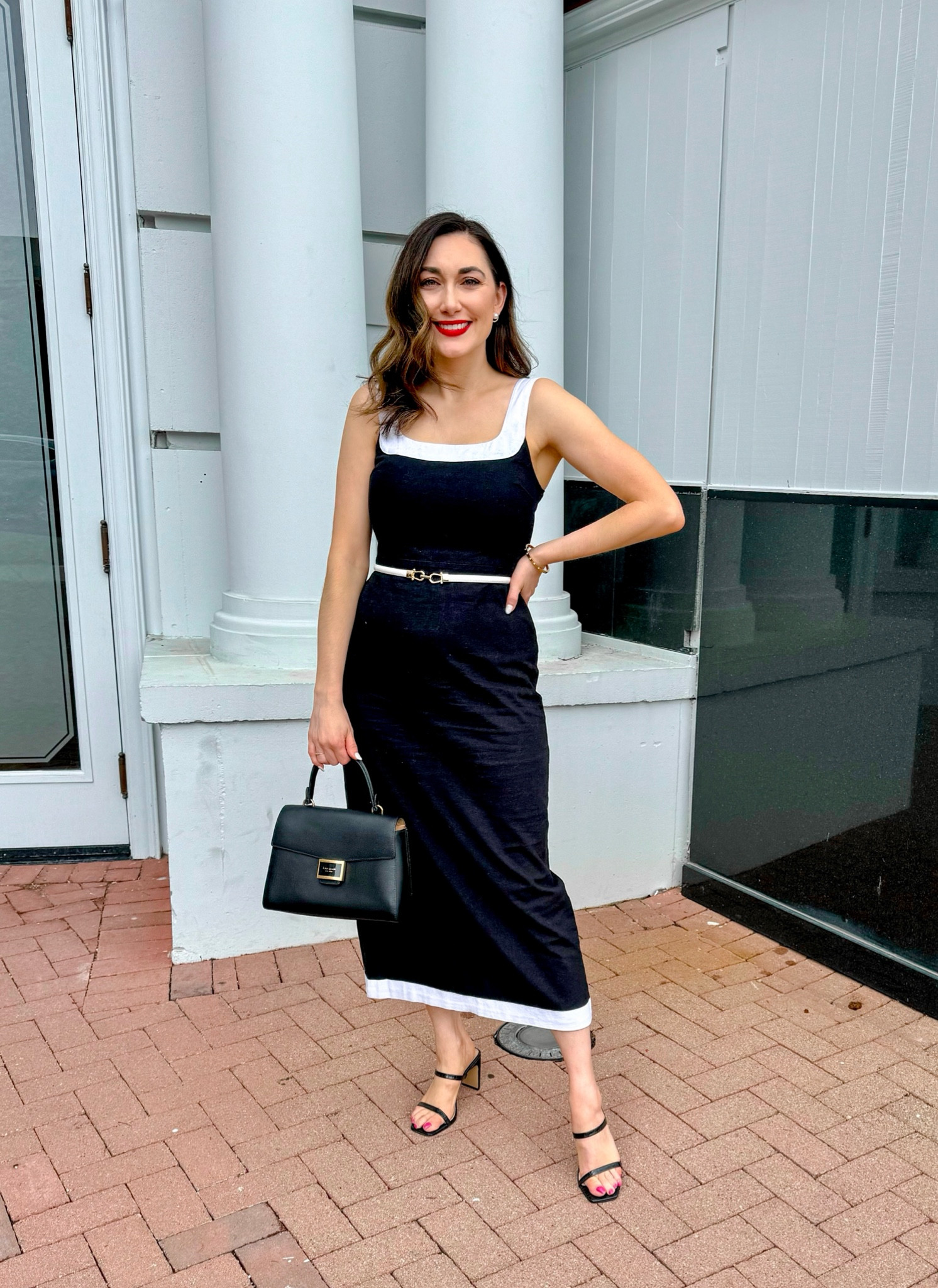 Classy summer outfit 🖤🤍

Black dress with white trim linen midi dress size small, TTS (20% off) 
Black strappy sandals size 7, TTS

Meredith Blake 
Summer dress
Date night outfit 
Brunch outfit  


#LTKSeasonal #LTKSaleAlert #LTKFindsUnder100