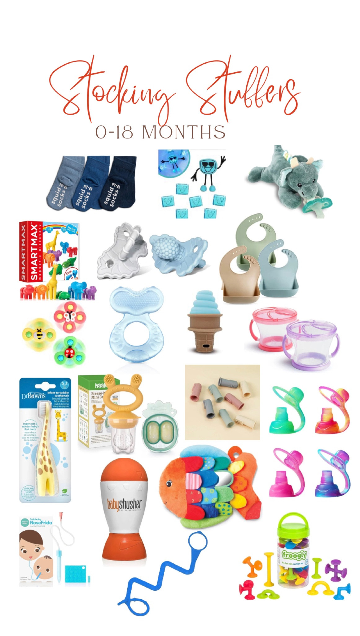 Gift guide for baby’s and littles from 0-18 months. Gifts for under 1. Stocking stuffers for baby’s. Baby stocking stuffers. Baby Christmas ideas. 

#LTKbaby #LTKkids #LTKCyberWeek