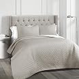 Lush Decor Ava Quilt Diamond Pattern Solid 3 Piece Oversized Bedding Blanket Bedspread Set - Full... | Amazon (US)