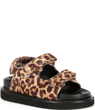 Kurt Geiger London Orson Quilt Leopard Print Suede Platform Sandals | Dillard's | Dillard's