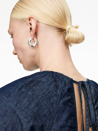 Silver-Plated Hoop Earrings – Silver – Women – ARKET GB | Arket UK