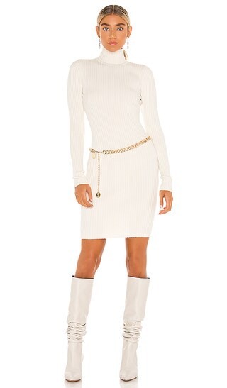 Merino Rib Dress in Cream | Revolve Clothing (Global)