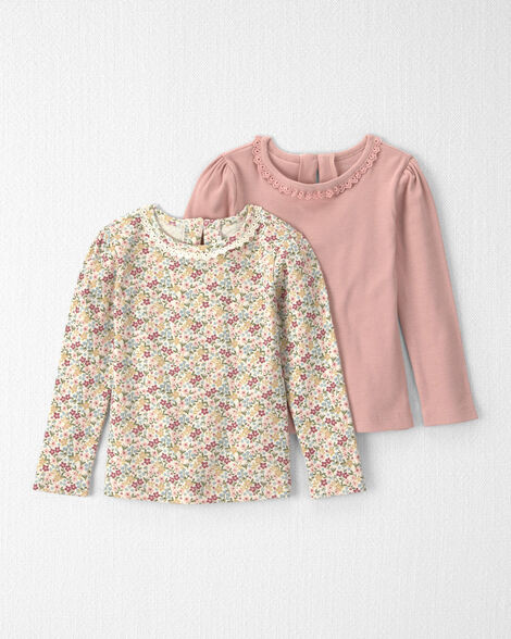 Toddler Girl 2-Pack Organic Cotton Slim Fit Tops - Little Planet | Carter's | Carter's Inc